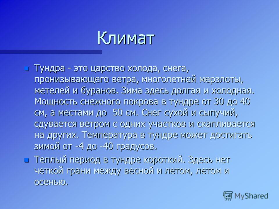 Климатические условия тундры и лесотундры. Тундра и лесотундра климат. Климатические особенности тундры и лесотундры. Особенности климата тундры в России. Характеристика климата тундры и лесотундры.